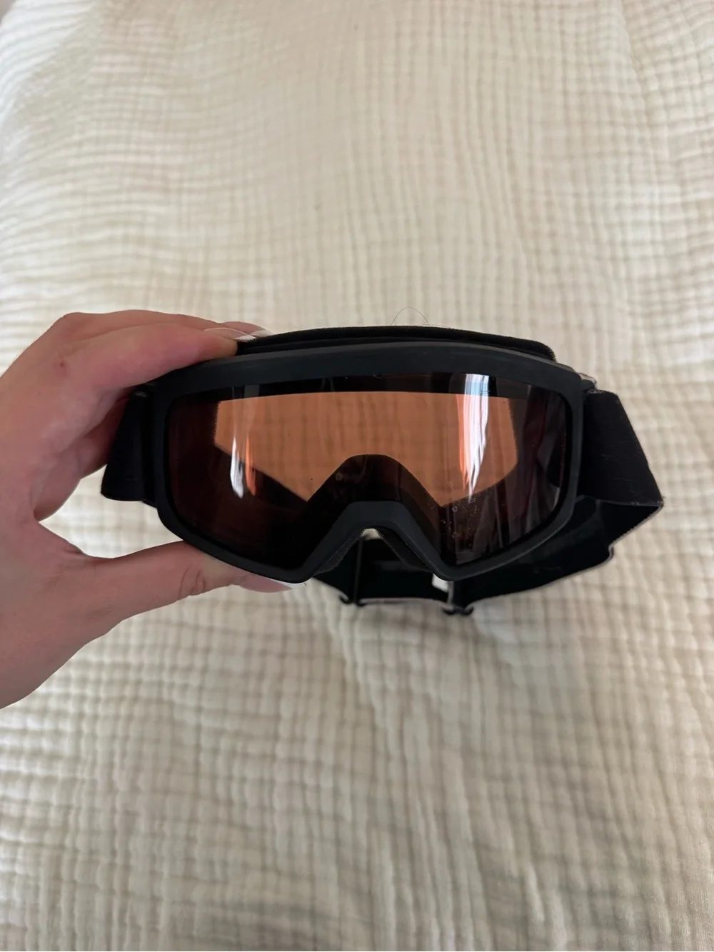 Smith Kids Black Snow Goggles with Rose Tinted Lens